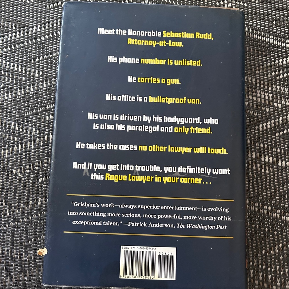Rogue Lawyer Hardcover Book - Picture 2 of 5